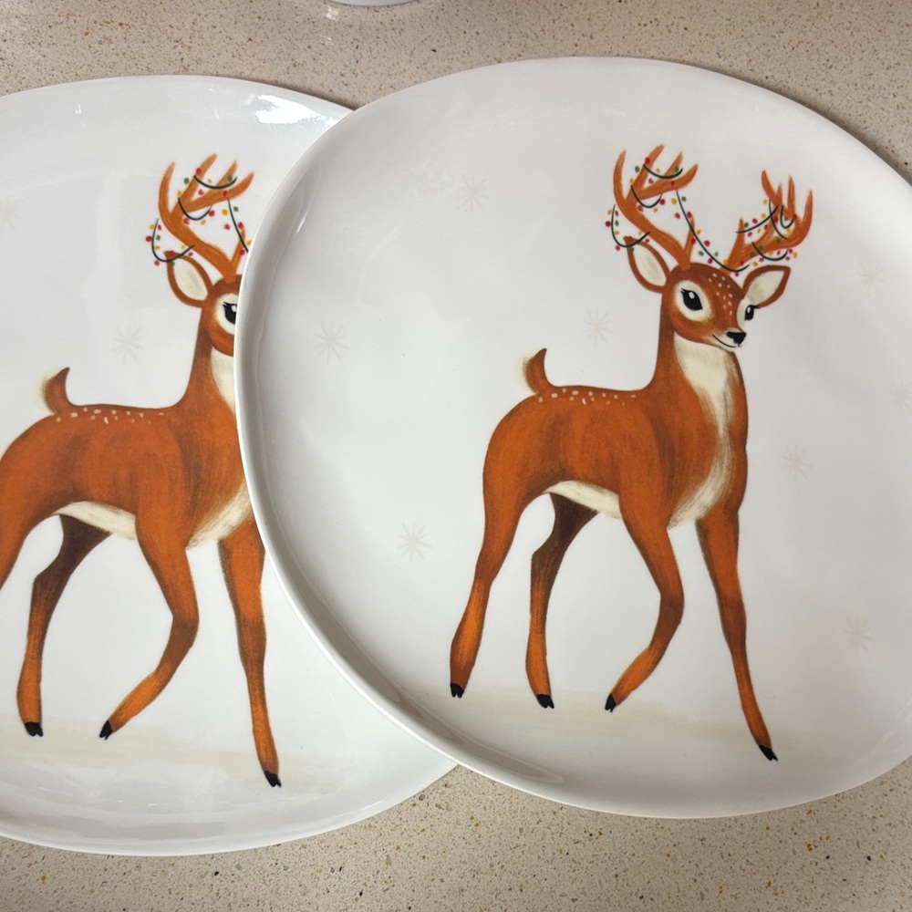 Target Reindeer serving platters -set of 2